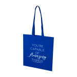 Tote bag en non-tissé recyclé résistant à la déchirure 6 L couleur bleu roi vue impression sérigraphique