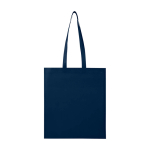 Tote bag en non-tissé recyclé résistant à la déchirure 6 L couleur bleu marine deuxième vue frontale