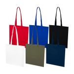 Tote bag en non-tissé recyclé résistant à la déchirure 6 L couleur bleu marine deuxième vue en couleurs