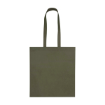 Tote bag en non-tissé recyclé résistant à la déchirure 6 L couleur vert foncé troisième vue frontale