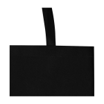 Sac de courses en non-tissé recyclé durable avec soufflet couleur noir vue détail 1