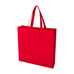 Sac de courses en non-tissé recyclé durable avec soufflet couleur rouge