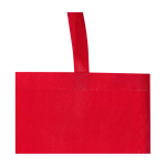 Sac de courses en non-tissé recyclé durable avec soufflet couleur rouge vue détail 1