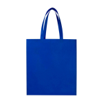 Sac de courses en non-tissé recyclé durable avec soufflet couleur bleu roi deuxième vue frontale