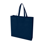 Sac de courses en non-tissé recyclé durable avec soufflet couleur bleu marine