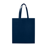 Sac de courses en non-tissé recyclé durable avec soufflet couleur bleu marine deuxième vue arrière