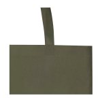 Sac de courses en non-tissé recyclé durable avec soufflet couleur vert foncé vue détail 1
