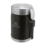 Thermos repas avec couverts et couvercle isolant à valve 400 ml couleur noir mat