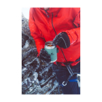 Thermos repas avec couverts et couvercle isolant à valve 400 ml couleur vert foncé image nature morte