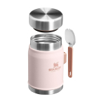 Thermos repas avec couverts et couvercle isolant à valve 400 ml couleur rose clair  deuxième vue