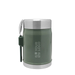 Thermos repas avec couverts et couvercle isolant à valve 400 ml avec zone d'impression