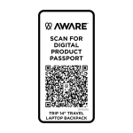 Sac à dos de voyage écologique multiusages pour ordinateur 9 L 14” couleur noir quatrième vue