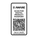 Sac à dos de voyage écologique multiusages pour ordinateur 9 L 14” couleur cyan quatrième vue