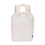 Sac à dos de voyage écologique multiusages pour ordinateur 9 L 14” couleur blanc cassé deuxième vue frontale