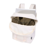 Sac à dos de voyage écologique multiusages pour ordinateur 9 L 14” couleur blanc cassé troisième vue