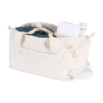 Sac de voyage écologique pour un usage pratique et confortable 42 L couleur blanc cassé troisième vue