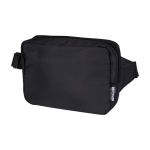 Sac bandoulière de voyage en polyester recyclé avec compartiment 1 L couleur noir
