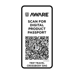 Sac bandoulière de voyage en polyester recyclé avec compartiment 1 L couleur noir troisième vue