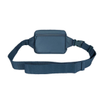 Sac bandoulière de voyage en polyester recyclé avec compartiment 1 L couleur cyan deuxième vue arrière