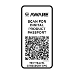 Sac bandoulière de voyage en polyester recyclé avec compartiment 1 L couleur cyan troisième vue