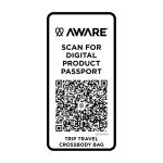 Sac bandoulière de voyage en polyester recyclé avec compartiment 1 L couleur blanc cassé troisième vue