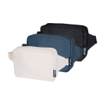 Sac bandoulière de voyage en polyester recyclé avec compartiment 1 L couleur blanc cassé deuxième vue en couleurs