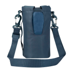 Sac de voyage pour bouteilles en matériaux écologiques 2 L couleur cyan deuxième vue arrière
