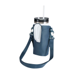 Sac de voyage pour bouteilles en matériaux écologiques 2 L couleur cyan troisième vue