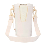 Sac de voyage pour bouteilles en matériaux écologiques 2 L couleur blanc cassé deuxième vue arrière