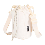 Sac de voyage pour bouteilles en matériaux écologiques 2 L couleur blanc cassé deuxième vue