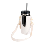Sac de voyage pour bouteilles en matériaux écologiques 2 L couleur blanc cassé troisième vue