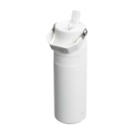 Bouteille en inox recyclé avec paille 700 ml Stanley IceFlow™ 2.0 couleur blanc/bleu