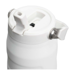 Bouteille en inox recyclé avec paille 700 ml Stanley IceFlow™ 2.0 couleur blanc/bleu vue détail 1