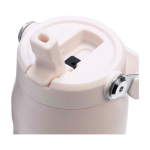 Bouteille en inox recyclé avec paille 700 ml Stanley IceFlow™ 2.0 couleur rose clair  vue détail 1