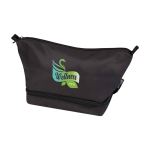 Trousse de toilette en polyester recyclé avec grand compartiment 6 L couleur noir