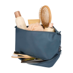 Trousse de toilette en polyester recyclé avec grand compartiment 6 L couleur cyan deuxième vue