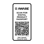 Trousse de toilette en polyester recyclé avec grand compartiment 6 L couleur cyan troisième vue