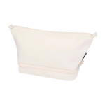 Trousse de toilette en polyester recyclé avec grand compartiment 6 L couleur blanc cassé