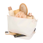 Trousse de toilette en polyester recyclé avec grand compartiment 6 L couleur blanc cassé deuxième vue