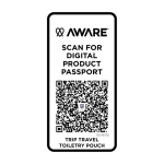 Trousse de voyage écologique avec compartiment principal 2 L couleur cyan troisième vue