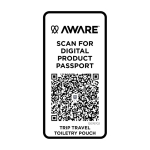 Trousse de voyage écologique avec compartiment principal 2 L couleur blanc cassé troisième vue