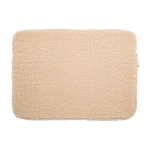 Housse pour ordinateur en sherpa recyclée avec poches intérieures 13” couleur naturel deuxième vue arrière