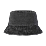 Bob en coton délavé au design intemporel 245 g/m² couleur noir deuxième vue arrière