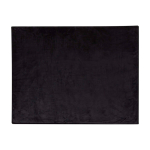Plaid en sherpa recyclé doux et confortable 126 x 152 cm couleur noir deuxième vue frontale