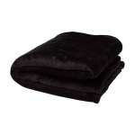 Plaid en sherpa recyclé doux et confortable 126 x 152 cm couleur noir
