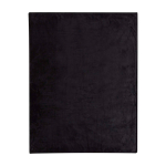 Plaid en sherpa recyclé doux et confortable 126 x 152 cm couleur noir troisième vue frontale