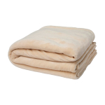 Plaid en sherpa recyclé doux et confortable 126 x 152 cm couleur ivoire