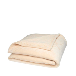 Plaid en sherpa recyclé doux et confortable 126 x 152 cm avec zone d'impression