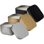 Bougie parfumée carrée en boîte métal vanille 50 g couleur argenté mat deuxième vue en couleurs