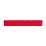 Pilulier multivitaminé avec sept compartiments étiquetés couleur rouge deuxième vue arrière